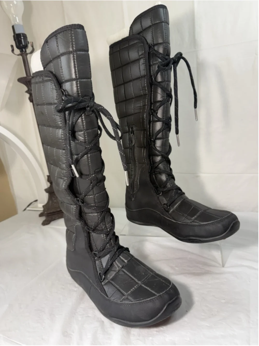 The North Face Svetlana Primaloft Insulated Quilted Winter Boots Black Sz 7.5 M